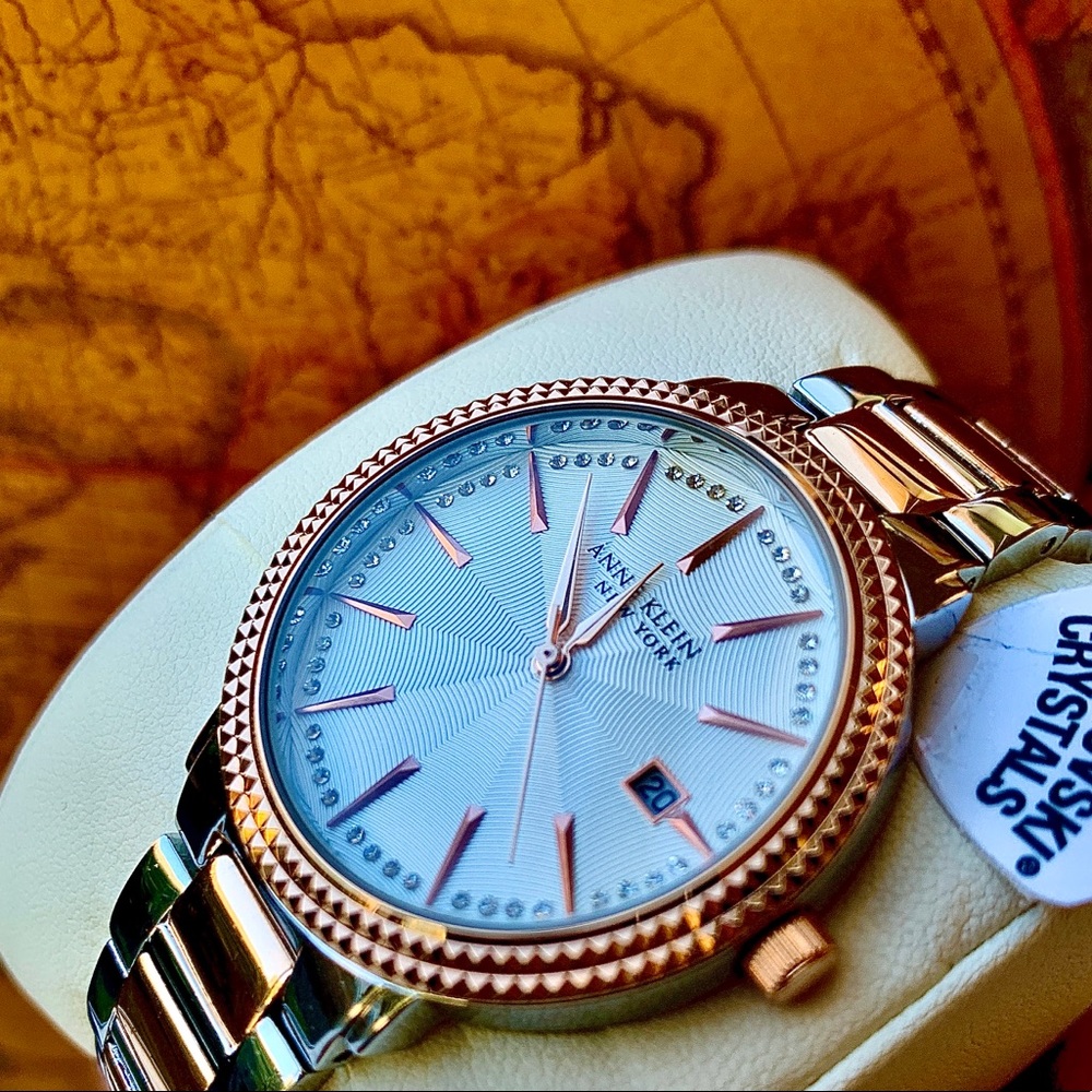 Anne Klein Crystal Accent Rose Gold Women Watch